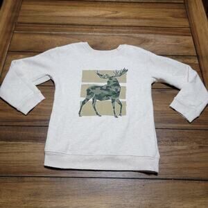 Garanimals Toddler LS Creme Sweatshirt Camo Moose - Size 5T